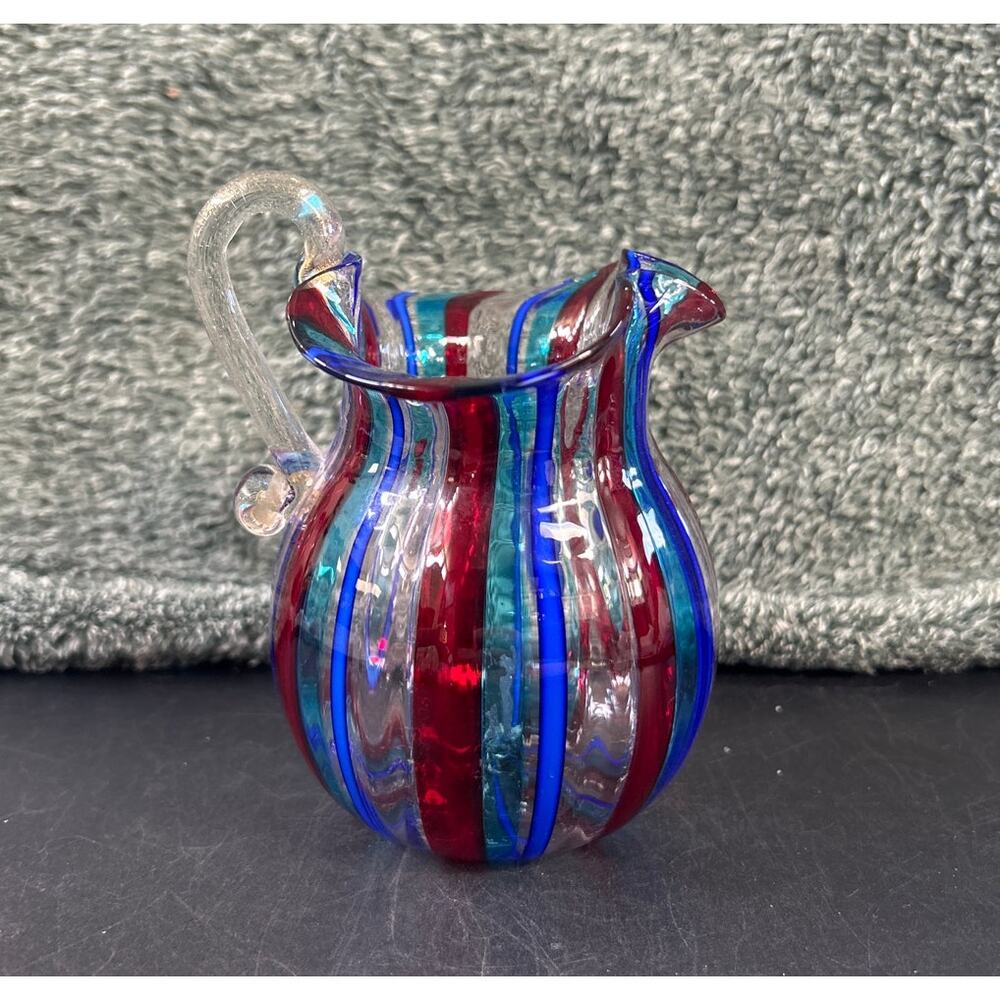 Signed La Fornasotta Murano Art Glass Vase Vintage